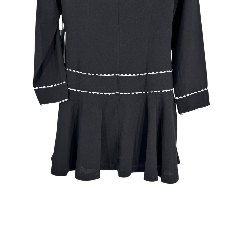 Tuckernuck Isabel Bow Dress Black – Size XS NWT – Bow Mini A-Line Scallop Trim - Picture 7 of 9